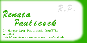 renata paulicsek business card